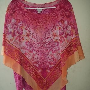 NWOT Avenue Size 18/20 Pink and Orange Bandana Top